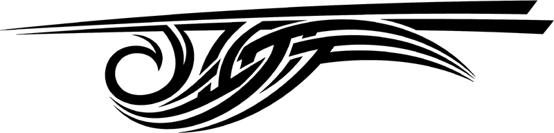 st_050 Speed Tribal Graphic Flame Decal