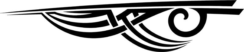 st_052 Speed Tribal Graphic Flame Decal