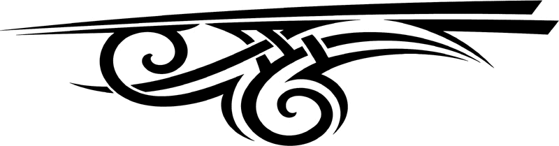 st_053 Speed Tribal Graphic Flame Decal