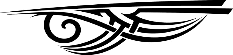 st_054 Speed Tribal Graphic Flame Decal