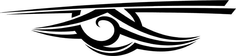 st_055 Speed Tribal Graphic Flame Decal