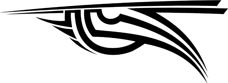 st_057 Speed Tribal Graphic Flame Decal