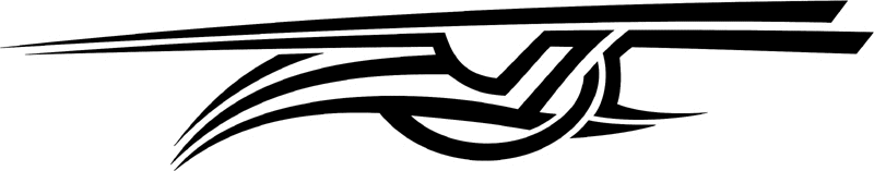 st_058 Speed Tribal Graphic Flame Decal