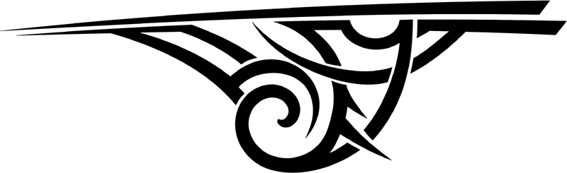 st_059 Speed Tribal Graphic Flame Decal