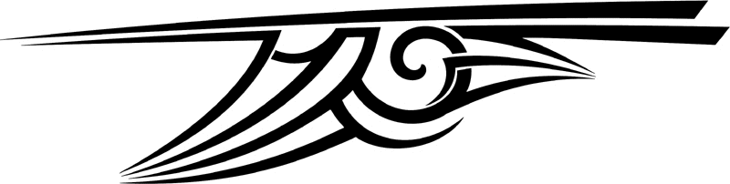 st_060 Speed Tribal Graphic Flame Decal