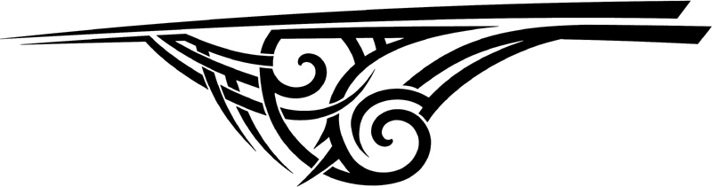 st_062 Speed Tribal Graphic Flame Decal