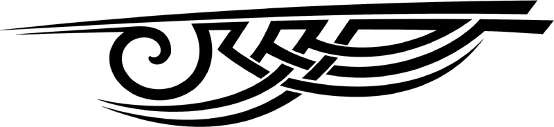 st_063 Speed Tribal Graphic Flame Decal