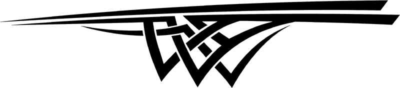 st_072 Speed Tribal Graphic Flame Decal