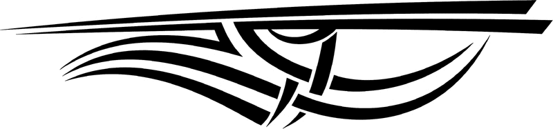 st_077 Speed Tribal Graphic Flame Decal