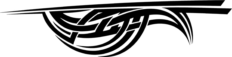 st_083 Speed Tribal Graphic Flame Decal