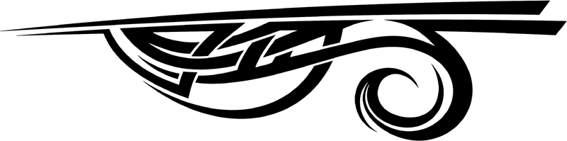 st_087 Speed Tribal Graphic Flame Decal