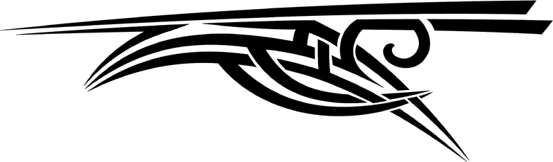 st_089 Speed Tribal Graphic Flame Decal