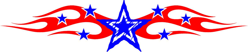 STARS_00 Stars n Flames Graphic Flame Decal