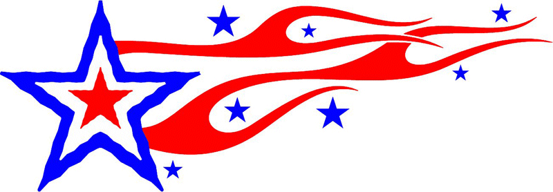 STARS_01 Stars n Flames Graphic Flame Decal