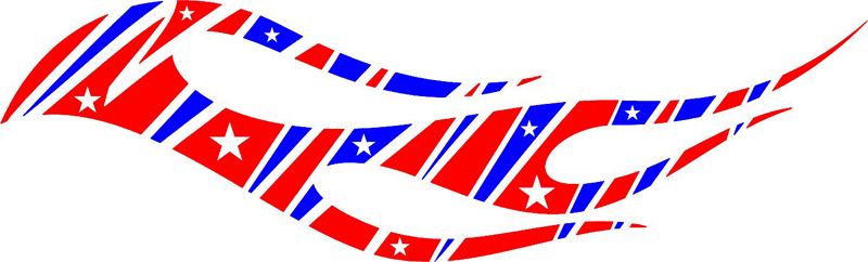 STARS_03 Stars n Flames Graphic Flame Decal
