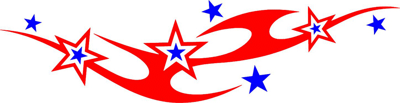 STARS_05 Stars n Flames Graphic Flame Decal