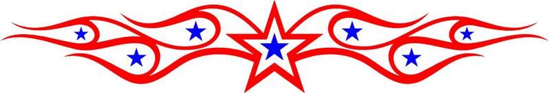 STARS_06 Stars n Flames Graphic Flame Decal