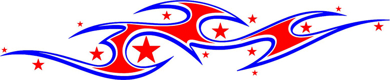 STARS_12 Stars n Flames Graphic Flame Decal