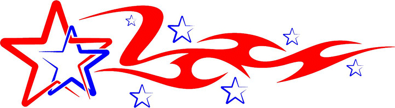 STARS_14 Stars n Flames Graphic Flame Decal