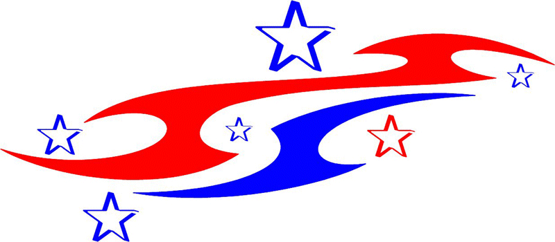 STARS_15 Stars n Flames Graphic Flame Decal
