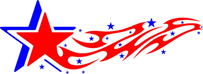 STARS_18 Stars n Flames Graphic Flame Decal
