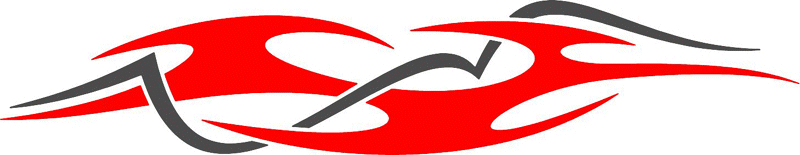 STRIPES_02 Stripes n Flames Graphic Flame Decal