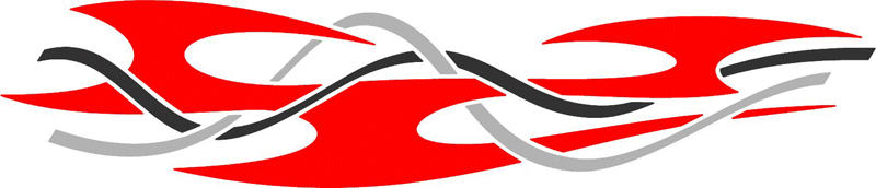 STRIPES_07 Stripes n Flames Graphic Flame Decal