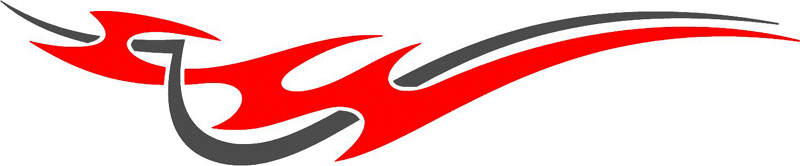 STRIPES_08 Stripes n Flames Graphic Flame Decal