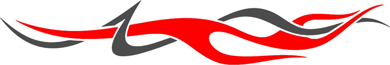 STRIPES_11 Stripes n Flames Graphic Flame Decal