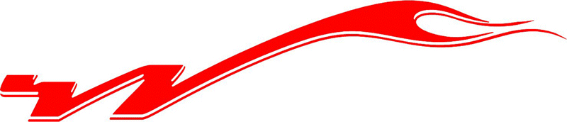 STRIPES_13 Stripes n Flames Graphic Flame Decal