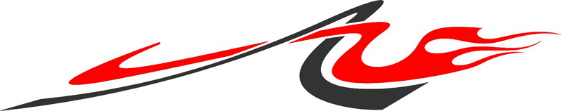 STRIPES_15 Stripes n Flames Graphic Flame Decal