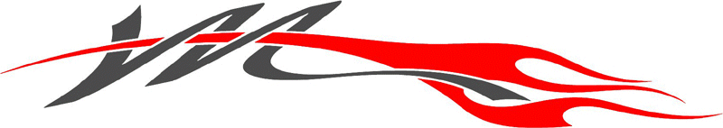 STRIPES_18 Stripes n Flames Graphic Flame Decal