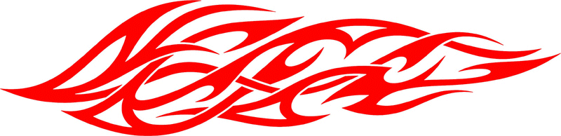 POWER_00 Tribal Flames Graphic Flame Decal