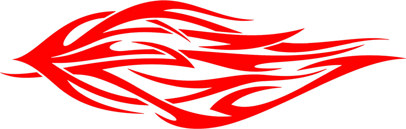 POWER_02 Tribal Flames Graphic Flame Decal