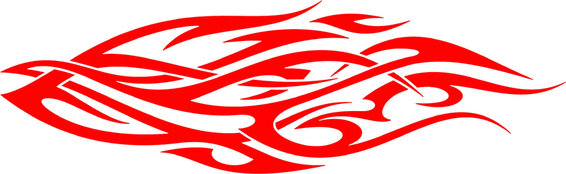 POWER_03 Tribal Flames Graphic Flame Decal