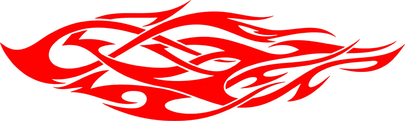 POWER_04 Tribal Flames Graphic Flame Decal