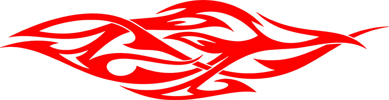 POWER_05 Tribal Flames Graphic Flame Decal