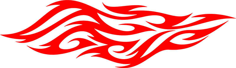 POWER_06 Tribal Flames Graphic Flame Decal