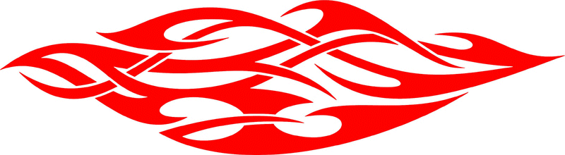 POWER_08 Tribal Flames Graphic Flame Decal