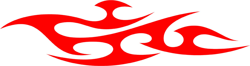 TRIBAL_00 Tribal Flames Graphic Flame Decal