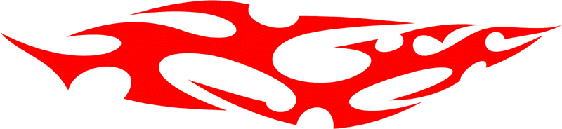 TRIBAL_01 Tribal Flames Graphic Flame Decal