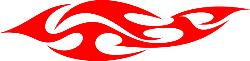 TRIBAL_03 Tribal Flames Graphic Flame Decal