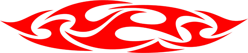 TRIBAL_04 Tribal Flames Graphic Flame Decal