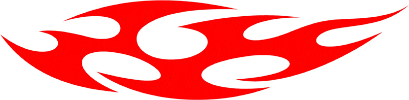 TRIBAL_05 Tribal Flames Graphic Flame Decal