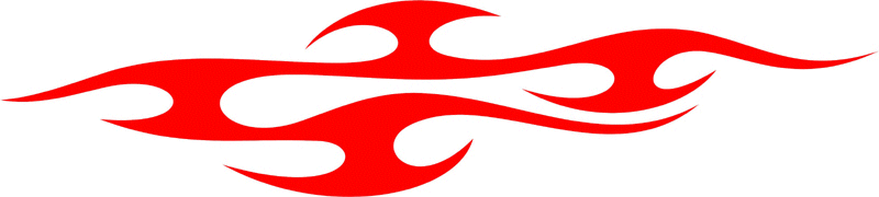 TRIBAL_06 Tribal Flames Graphic Flame Decal