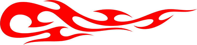 TRIBAL_07 Tribal Flames Graphic Flame Decal