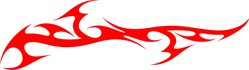 TRIBAL_08 Tribal Flames Graphic Flame Decal