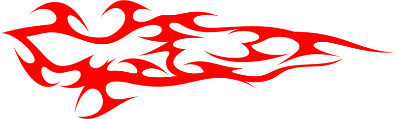 TRIBAL_09 Tribal Flames Graphic Flame Decal