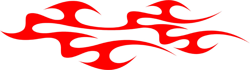 TRIBAL_10 Tribal Flames Graphic Flame Decal