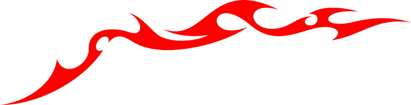 TRIBAL_11 Tribal Flames Graphic Flame Decal
